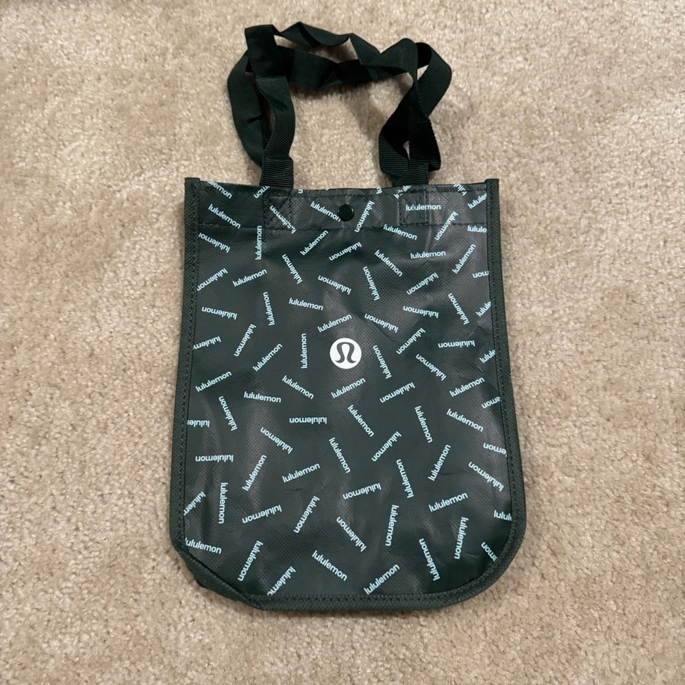 lululemon athletica Dark Green Logo reusable bag